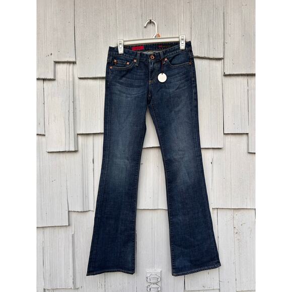 AG Adriano Goldschmied The Club Low Rise Wide Leg Bottom Jeans Size 25R‎ NWT - Picture 2 of 7